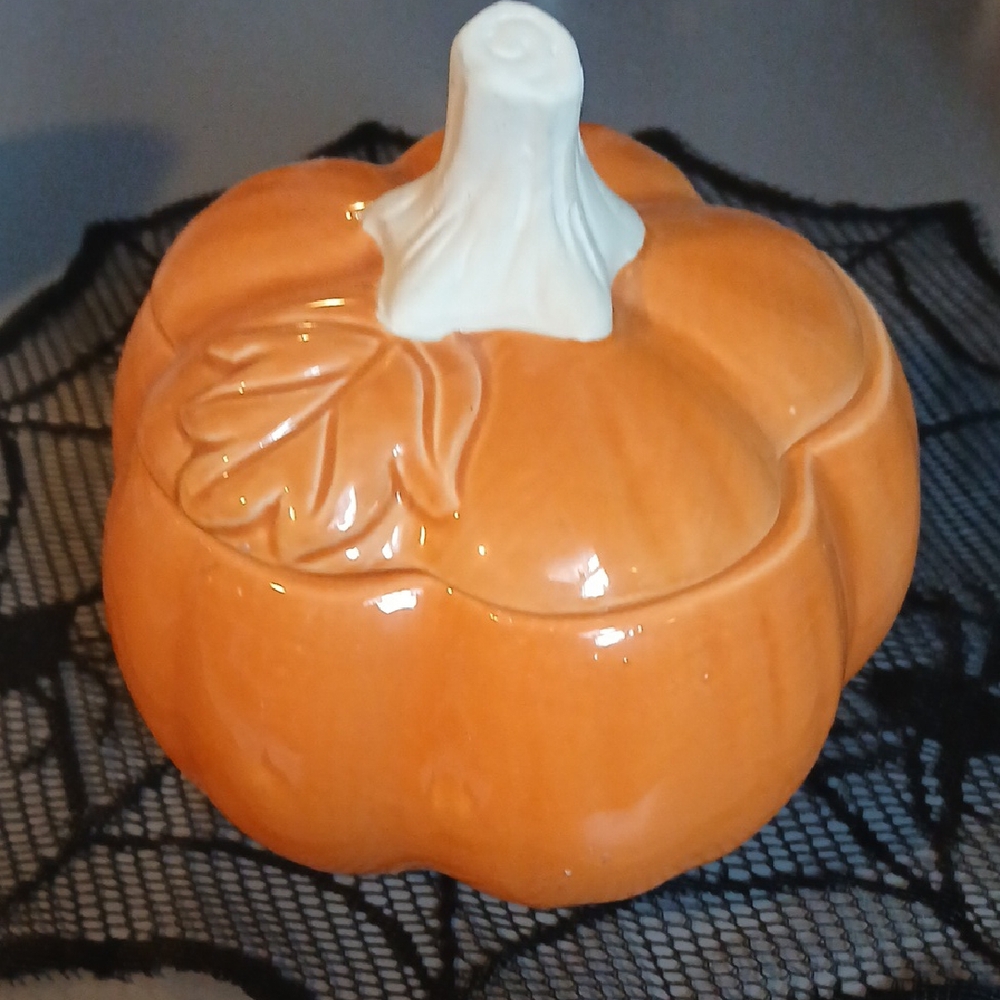 Orange and White Ceramic Decor